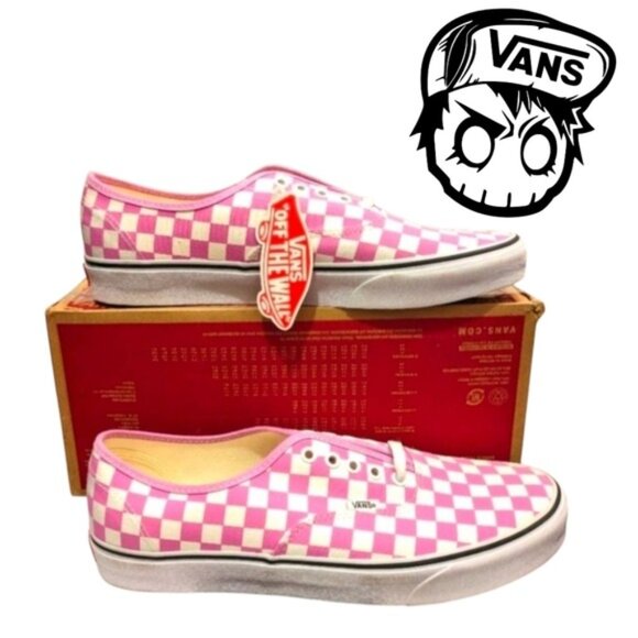 Vans Authentic Checkerboard Men Size 11.5 Orchid and White Pink 112025 - Picture 1 of 11
